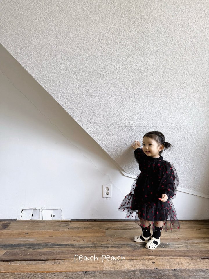Peach Peach - Korean Children Fashion - #kidsstore - Love Love One-piece - 6