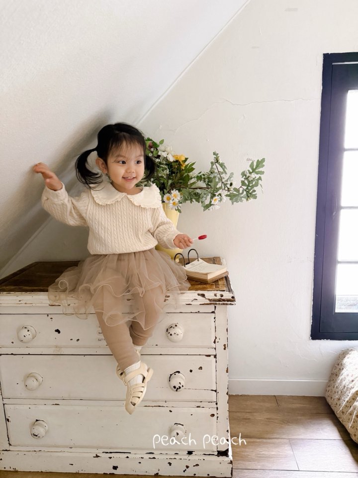 Peach Peach - Korean Children Fashion - #kidzfashiontrend - Lauren Collar Knit - 5