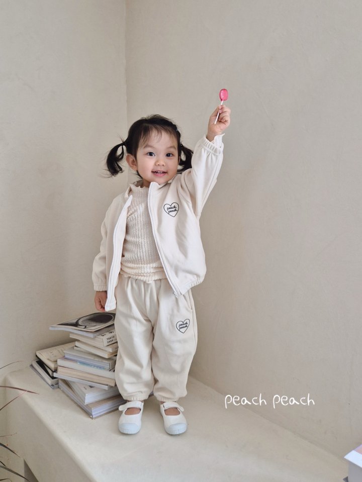 Peach Peach - Korean Children Fashion - #kidzfashiontrend - Peach Fleece Zip-Up - 3