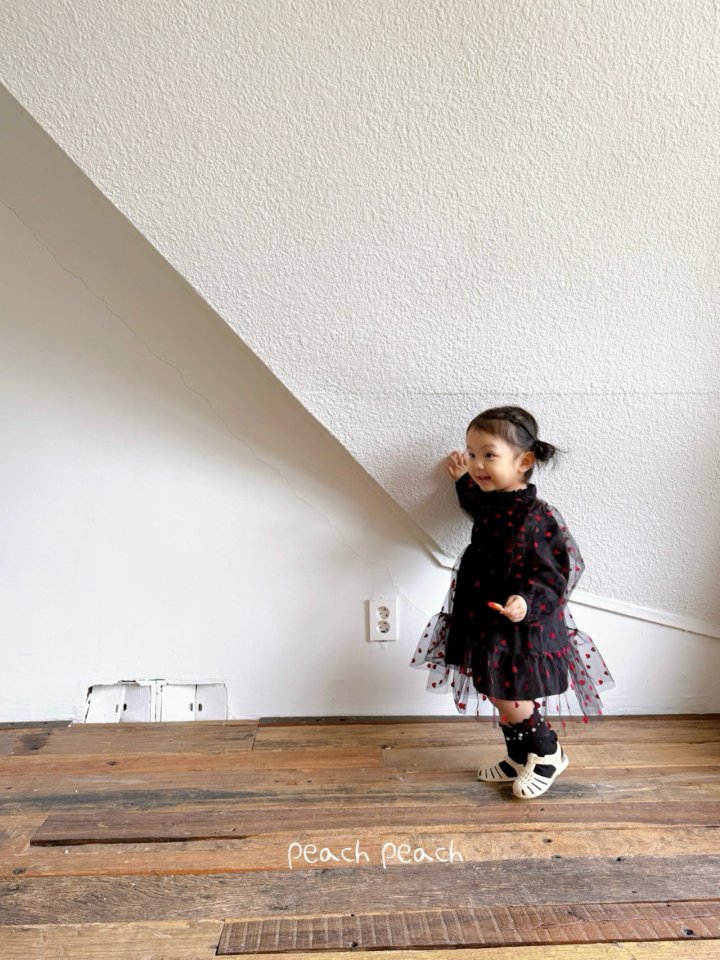 Peach Peach - Korean Children Fashion - #kidzfashiontrend - Love Love One-piece - 7
