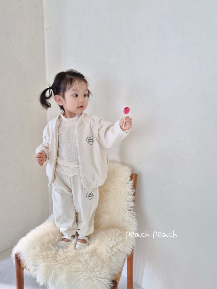 Peach Peach - Korean Children Fashion - #magicofchildhood - Peach Fleece Zip-Up - 6