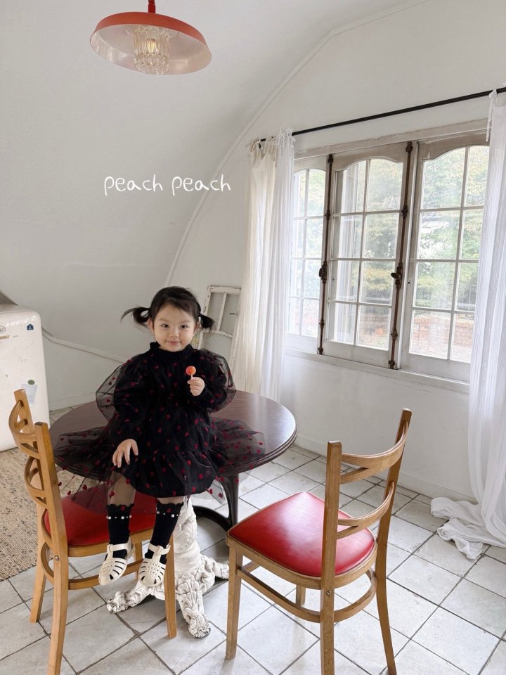 Peach Peach - Korean Children Fashion - #magicofchildhood - Love Love One-piece - 10