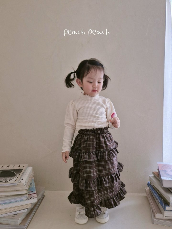 Peach Peach - Korean Children Fashion - #prettylittlegirls - Chocolate Skirt - 8