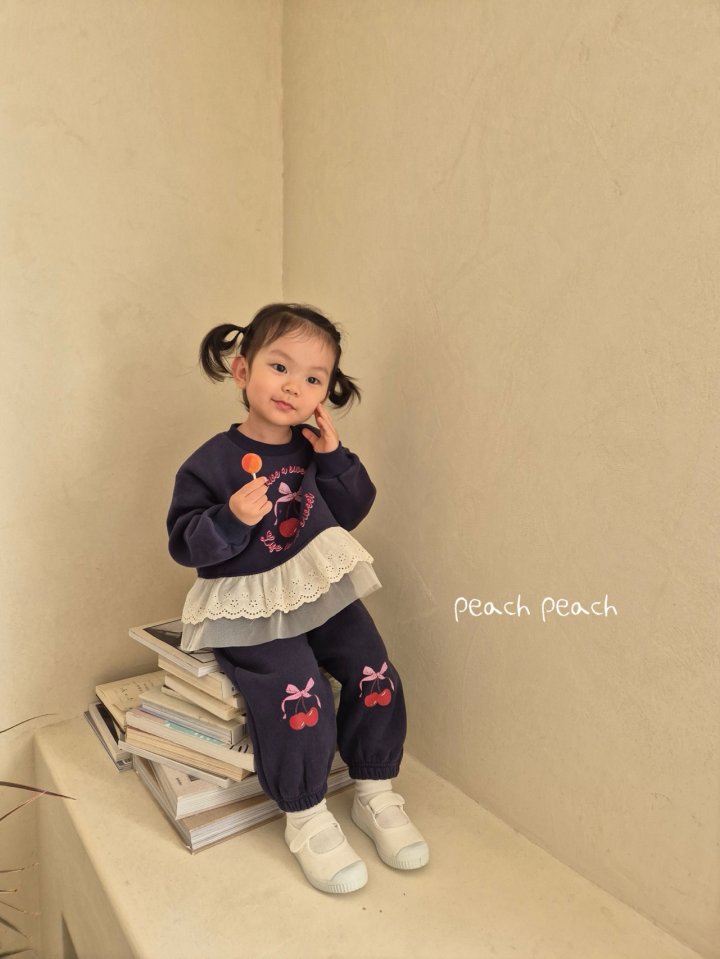 Peach Peach - Korean Children Fashion - #stylishchildhood - Cherry Jogger Pants - 10