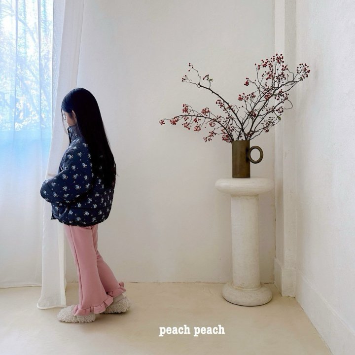 Peach Peach - Korean Children Fashion - #stylishchildhood - Lora Flower Padded Jacket - 5
