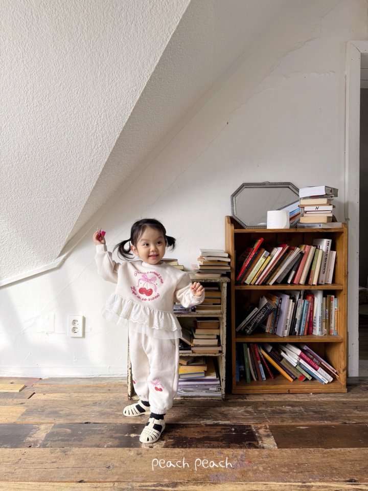 Peach Peach - Korean Children Fashion - #todddlerfashion - Cherry Jogger Pants - 8