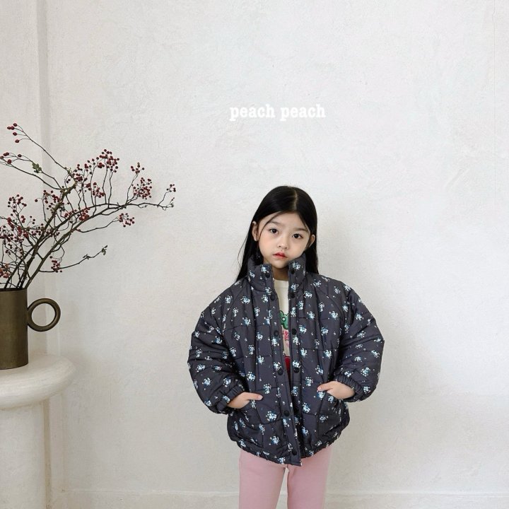 Peach Peach - Korean Children Fashion - #todddlerfashion - Lora Flower Padded Jacket - 3