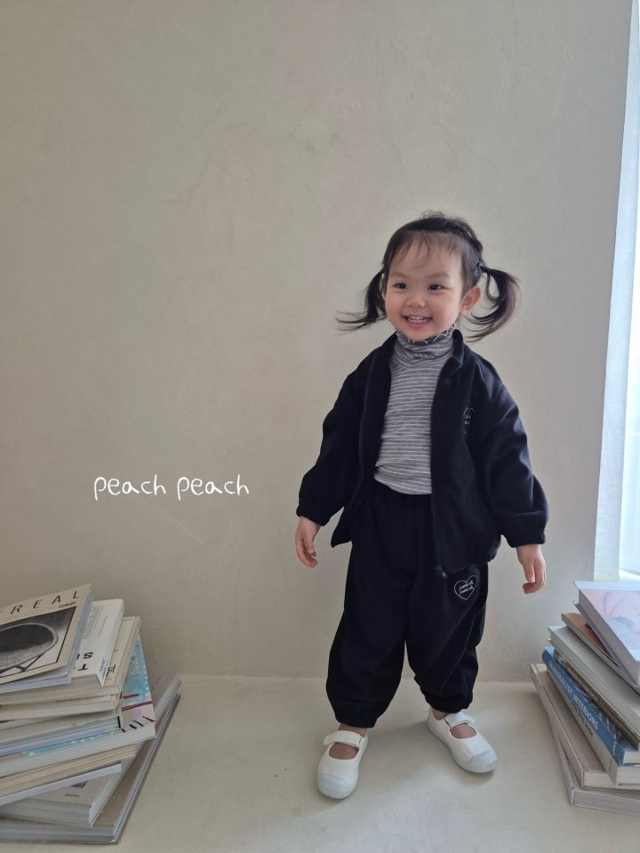 Peach Peach - Korean Children Fashion - #todddlerfashion - Peach Fleece Pants - 12