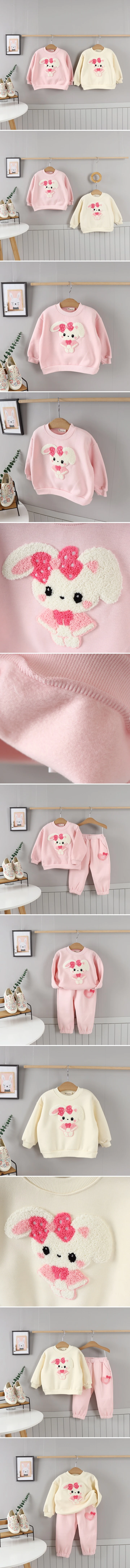 Pepper Mint - Korean Children Fashion - #kidzfashiontrend - Fleece Cape Bunny Sweatshirt