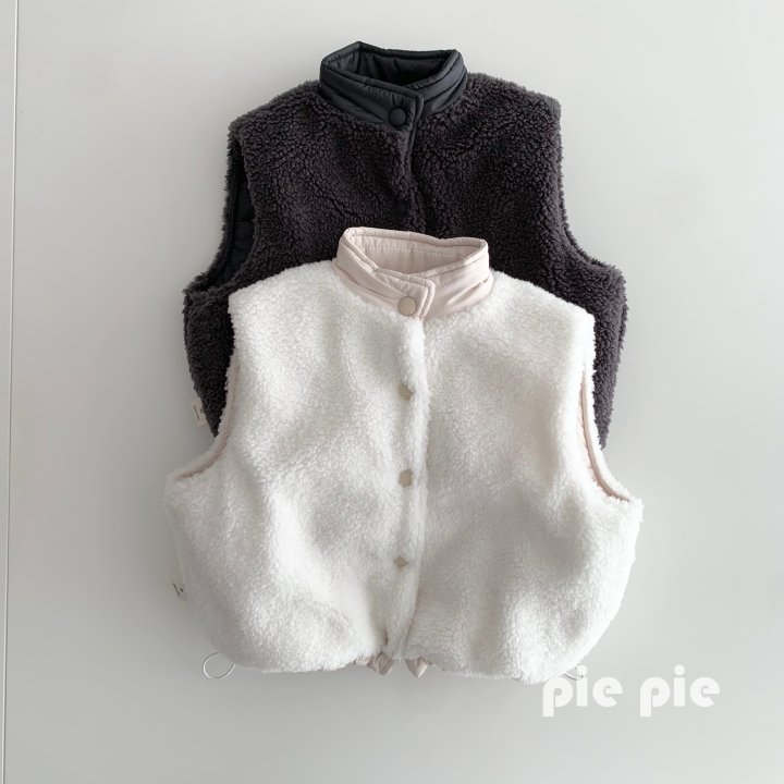 Pie - Korean Children Fashion - #fashionkids - Fleece Reversible Vest - 5