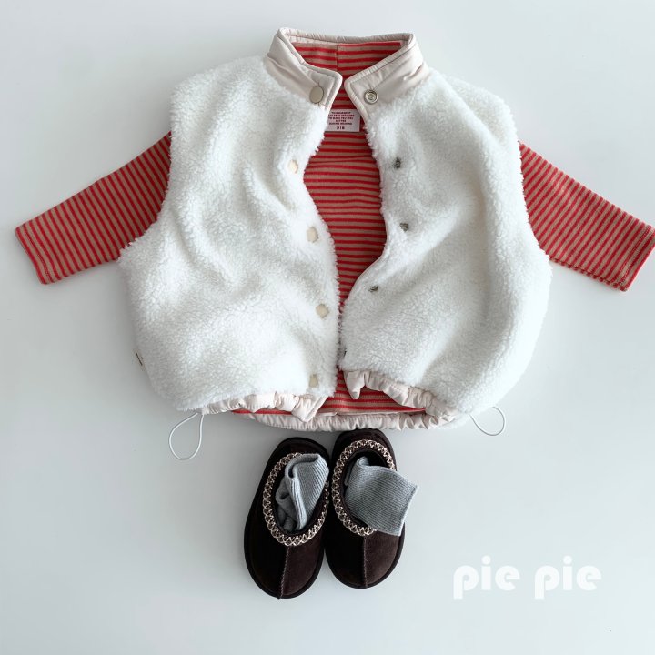 Pie - Korean Children Fashion - #kidsshorts - Fleece Reversible Vest - 6