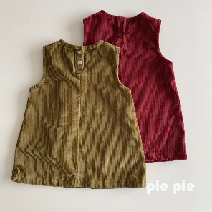 Pie - Korean Children Fashion - #kidsstore - Pie Corduroy One-piece - 8