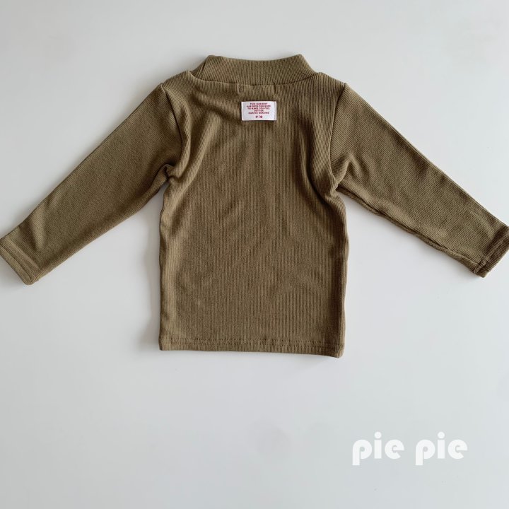 Pie - Korean Children Fashion - #littlefashionista - Mimi Ribbed Mock Neck Tee - 3