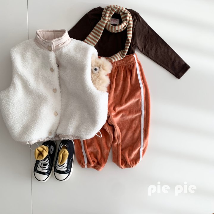 Pie - Korean Children Fashion - #Kfashion4kids - Piping Velour Pants - 4