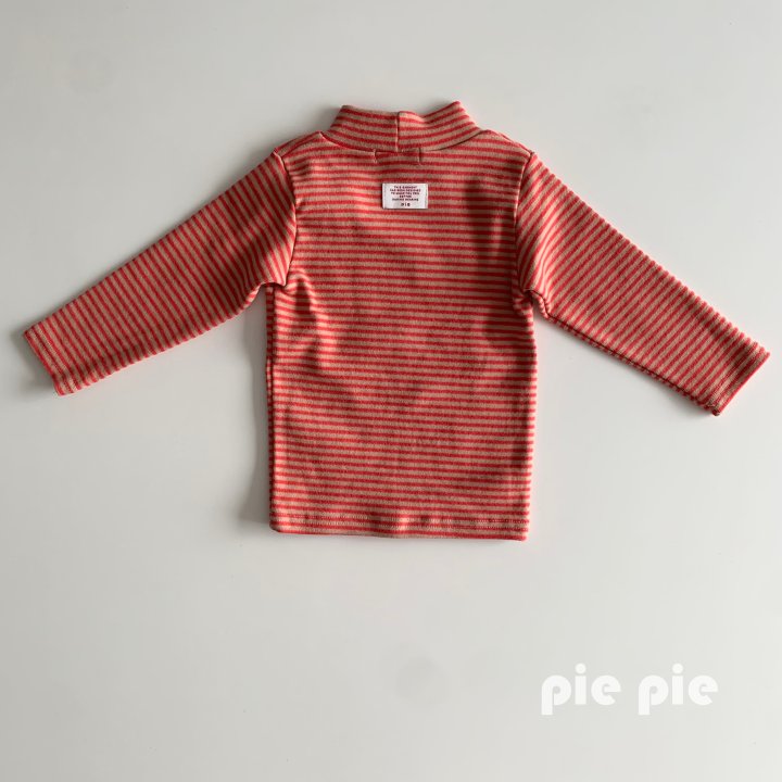 Pie - Korean Children Fashion - #magicofchildhood - Carrot Stripe Turtleneck Tee - 9