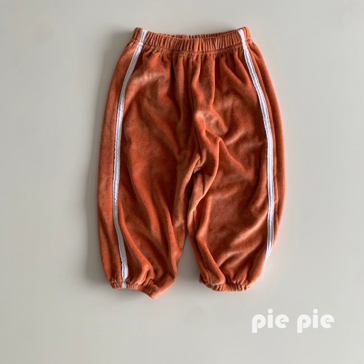 Pie - Korean Children Fashion - #minifashionista - Piping Velour Pants - 6
