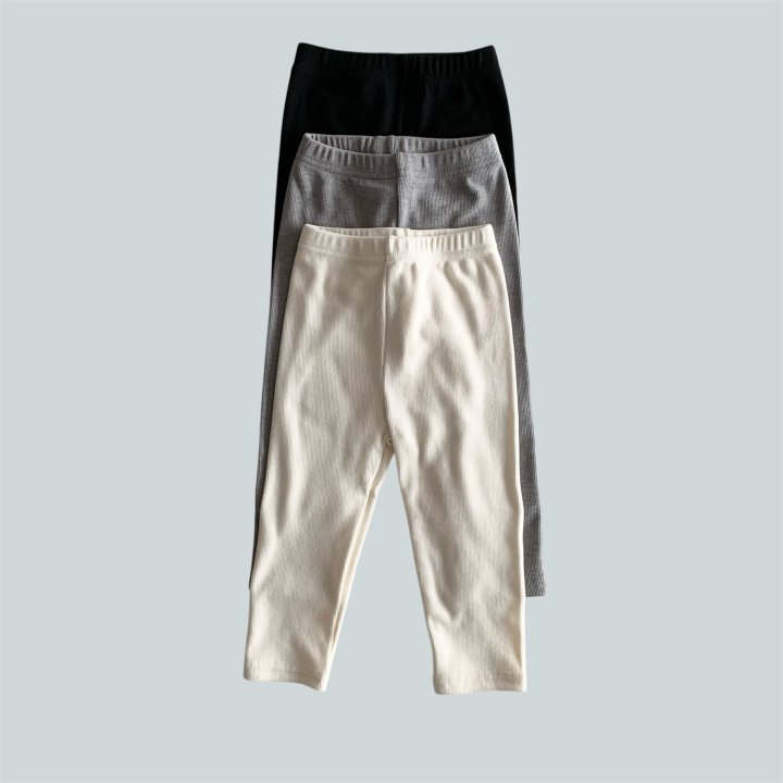 Pie - Korean Children Fashion - #prettylittlegirls - Basic Ribbed Leggings