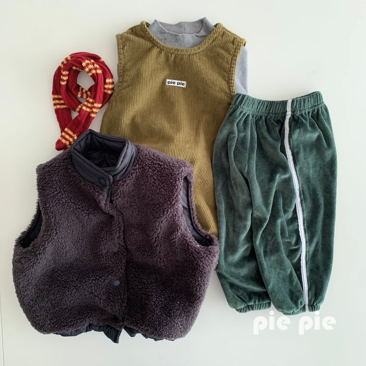 Pie - Korean Children Fashion - #stylishchildhood - Piping Velour Pants - 10