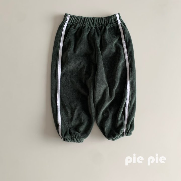 Pie - Korean Children Fashion - #todddlerfashion - Piping Velour Pants - 8