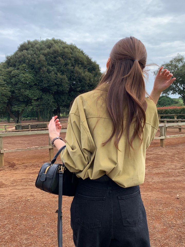 Pomelo - Korean Women Fashion - #momslook - Washed Corduroy Shirt - 5