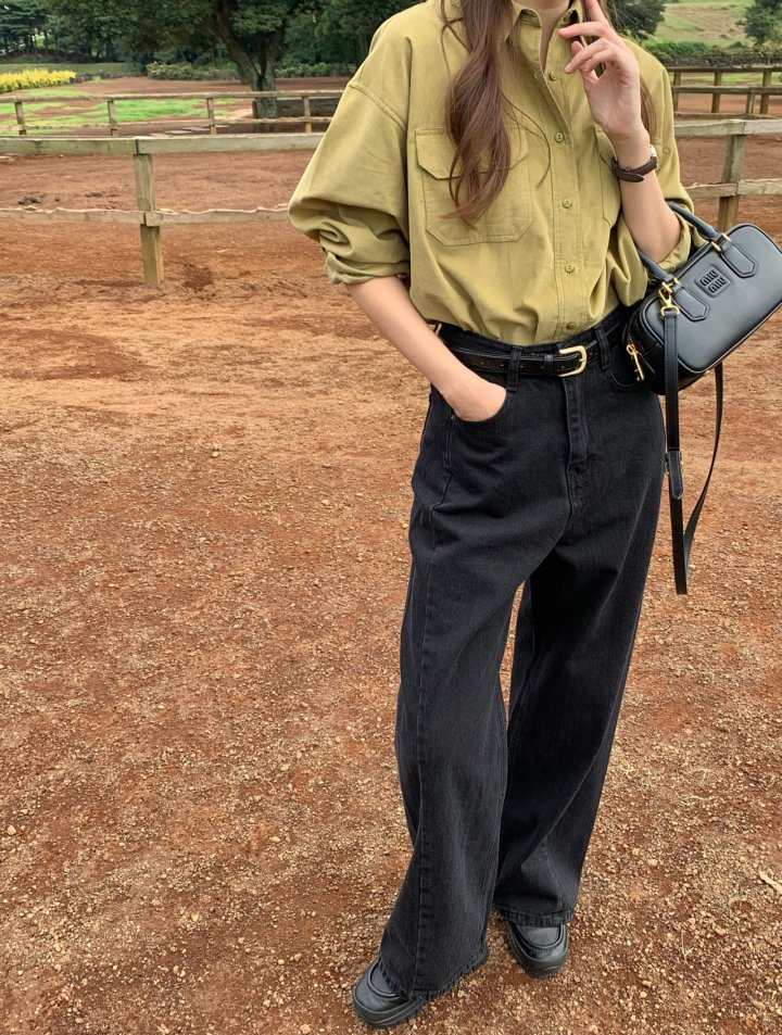 Pomelo - Korean Women Fashion - #momslook - Washed Corduroy Shirt - 7