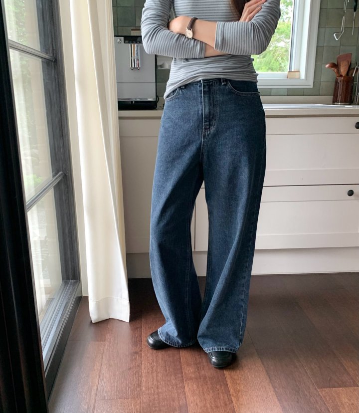 Pomelo - Korean Women Fashion - #momslook - Flow Denim Pants