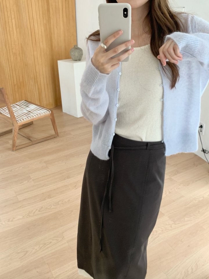 Pomelo - Korean Women Fashion - #womensfashion - Mute Mohair Cardigan - 4