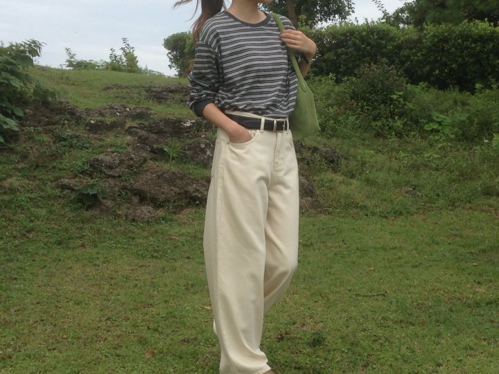Pomelo - Korean Women Fashion - #restrostyle - Plan Stripe Tee - 2