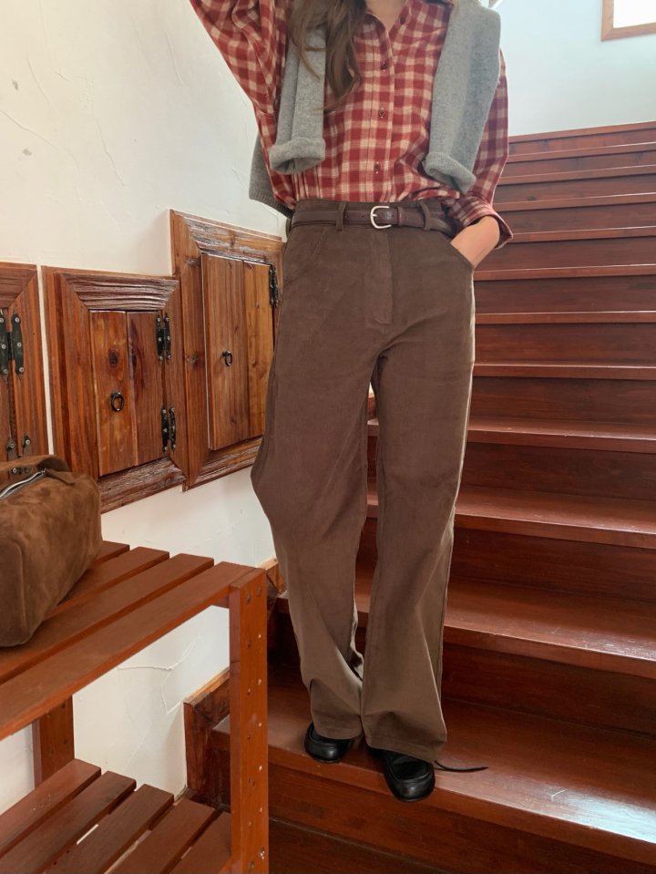Pomelo - Korean Women Fashion - #restrostyle - Corduroy Pants