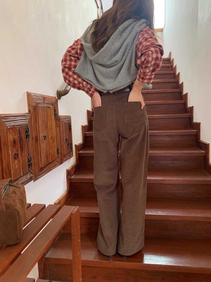 Pomelo - Korean Women Fashion - #romanticstyle - Corduroy Pants - 2