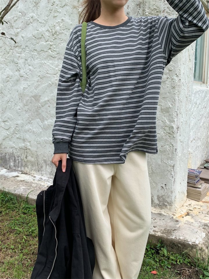 Pomelo - Korean Women Fashion - #thatsdarling - Plan Stripe Tee - 5