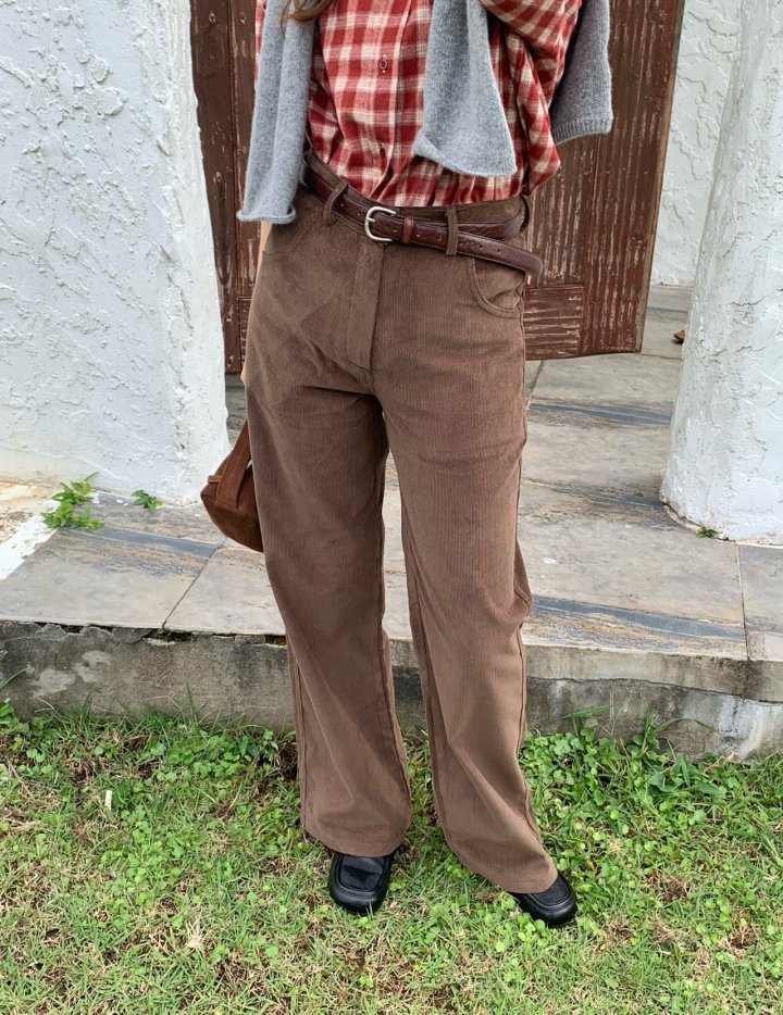 Pomelo - Korean Women Fashion - #shopsmall - Corduroy Pants - 4