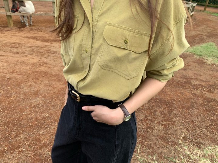 Pomelo - Korean Women Fashion - #thelittlethings - Washed Corduroy Shirt - 2