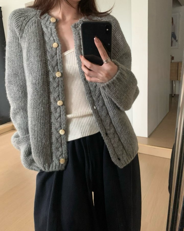 Pomelo - Korean Women Fashion - #thelittlethings - Knitted Cardigan