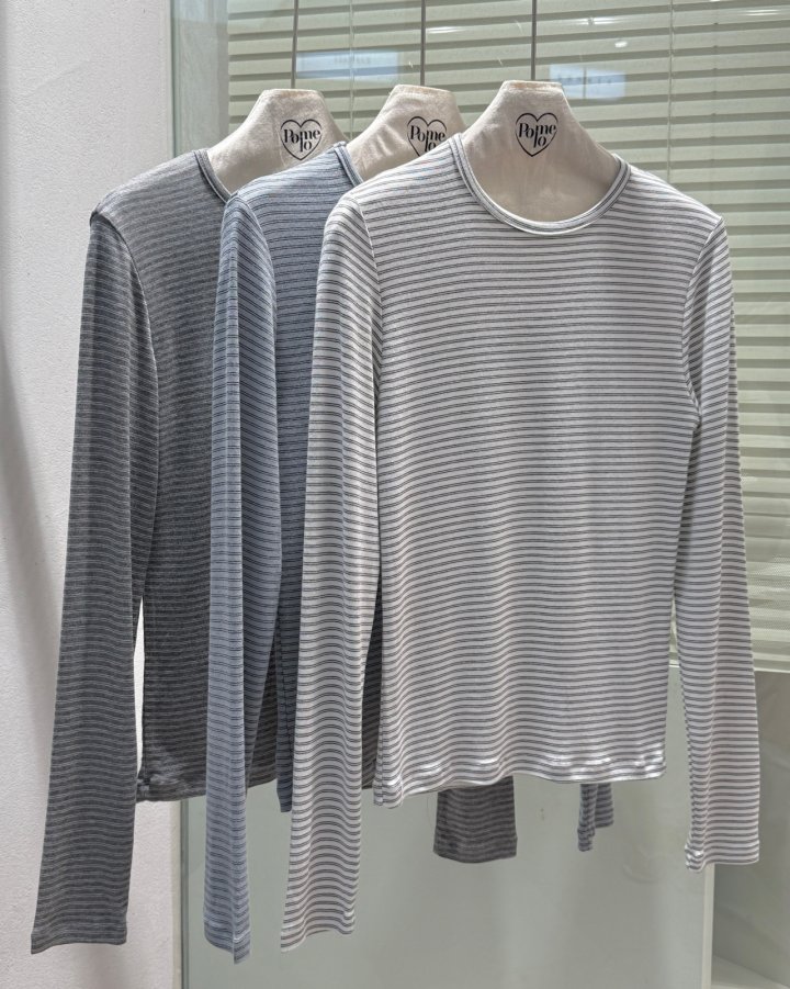 Pomelo - Korean Women Fashion - #womensfashion - Pico Stripe Tee - 10