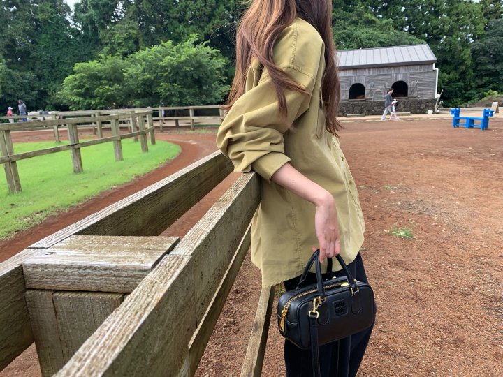 Pomelo - Korean Women Fashion - #womensfashion - Washed Corduroy Shirt - 8