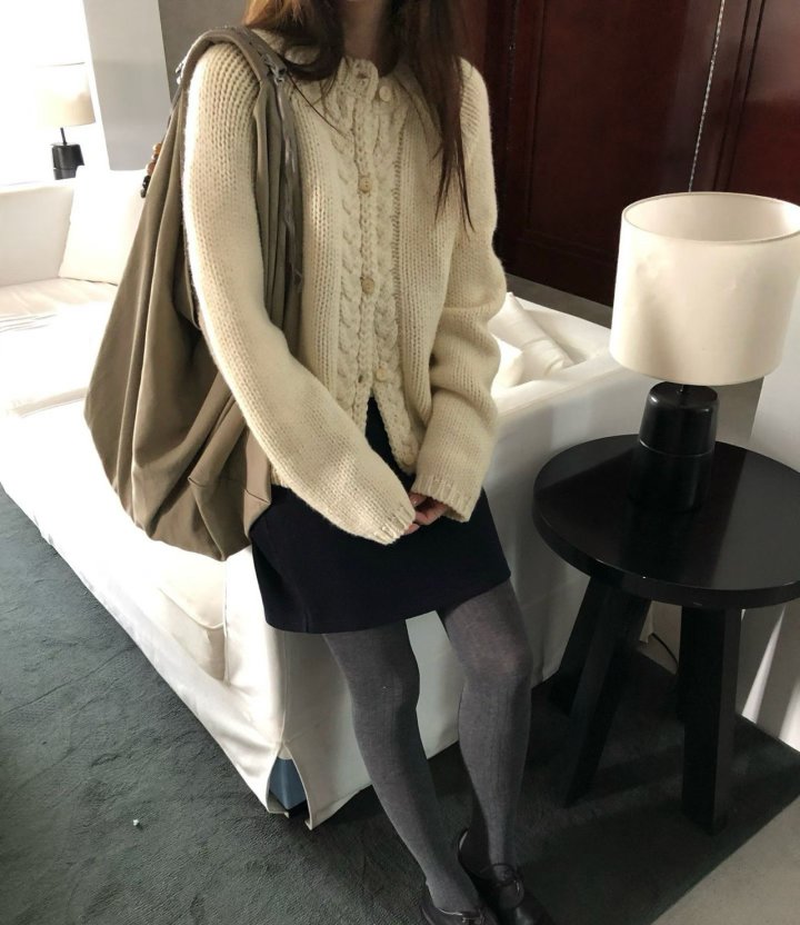 Pomelo - Korean Women Fashion - #womensfashion - Knitted Cardigan - 9