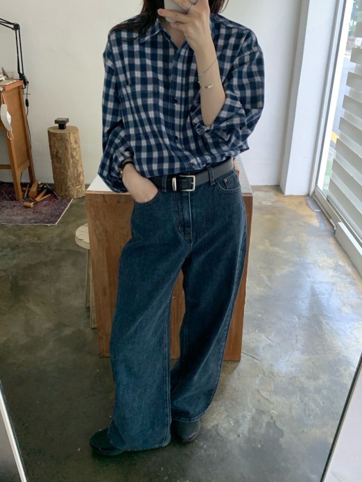 Pomelo - Korean Women Fashion - #womensfashion - Flow Denim Pants - 8