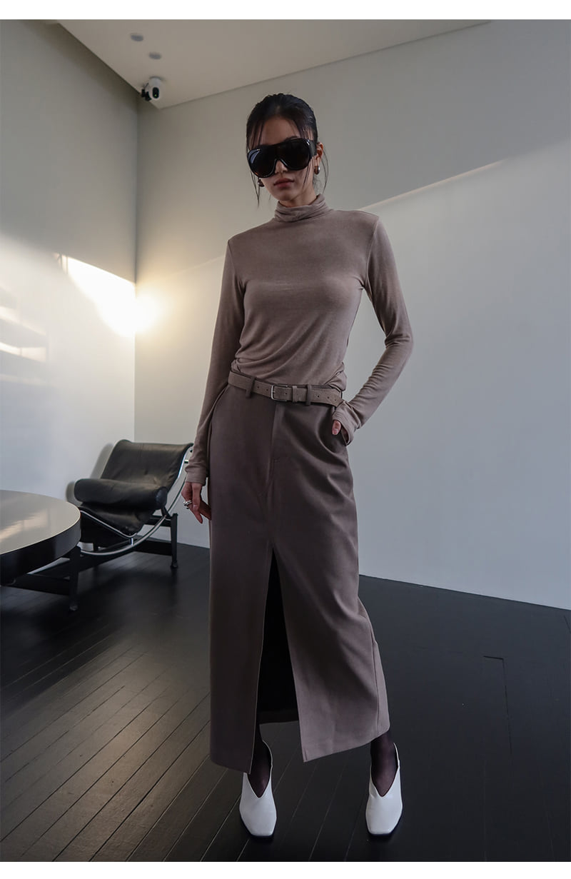 Project Wave - Korean Women Fashion - #momslook - Labe Wool Turtleneck Long Sleeve Tee - 8