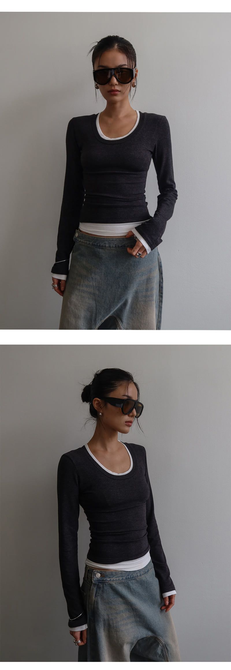 Project Wave - Korean Women Fashion - #momslook - Hairy Color Angora Tee