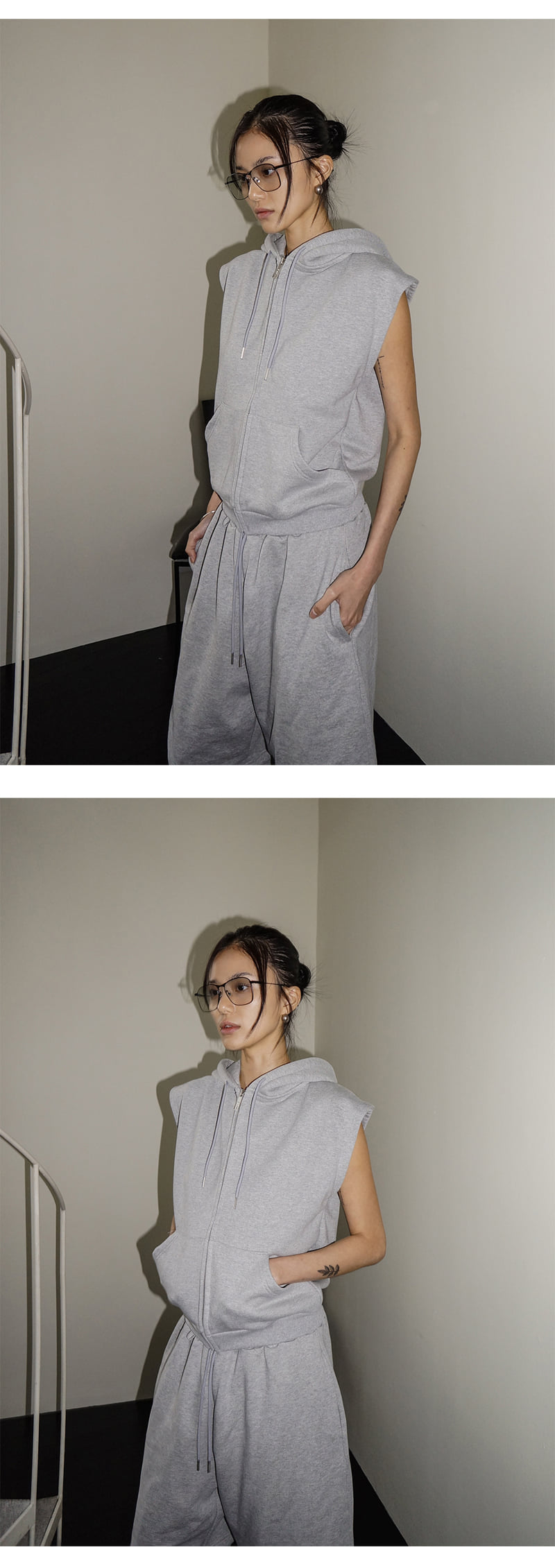 Project Wave - Korean Women Fashion - #momslook - Flying Sweat Hoodie Zip-Up