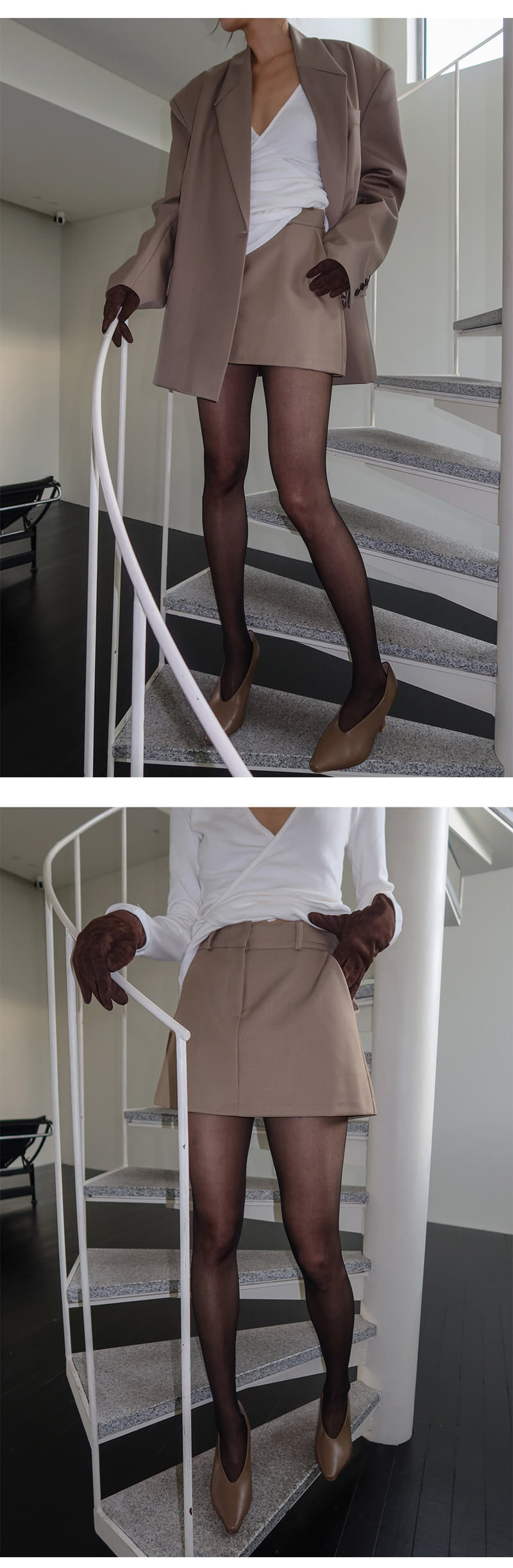 Project Wave - Korean Women Fashion - #momslook - Wire Wool Mini Skirt