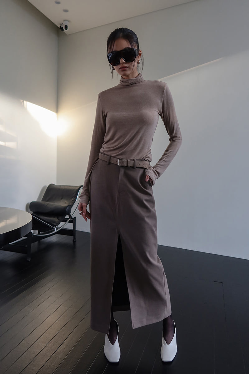 Project Wave - Korean Women Fashion - #womensfashion - Labe Wool Turtleneck Long Sleeve Tee - 3