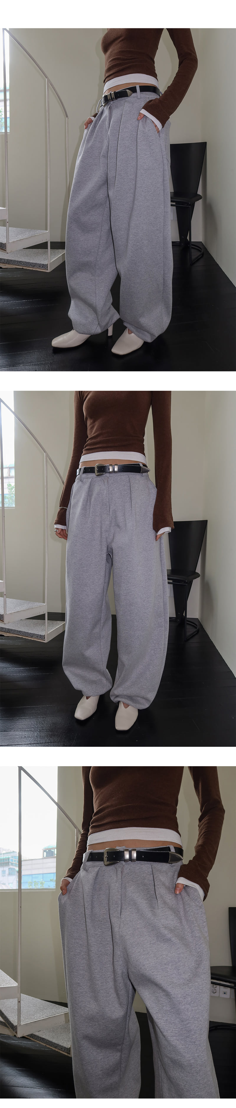 Project Wave - Korean Women Fashion - #womensfashion - Sweat Cotton Slacks