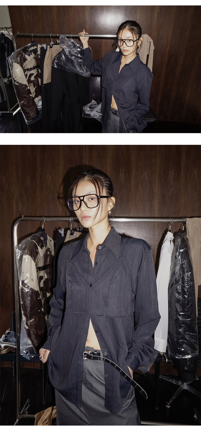 Project Wave - Korean Women Fashion - #womensfashion - Trip Layered Shirt - 5