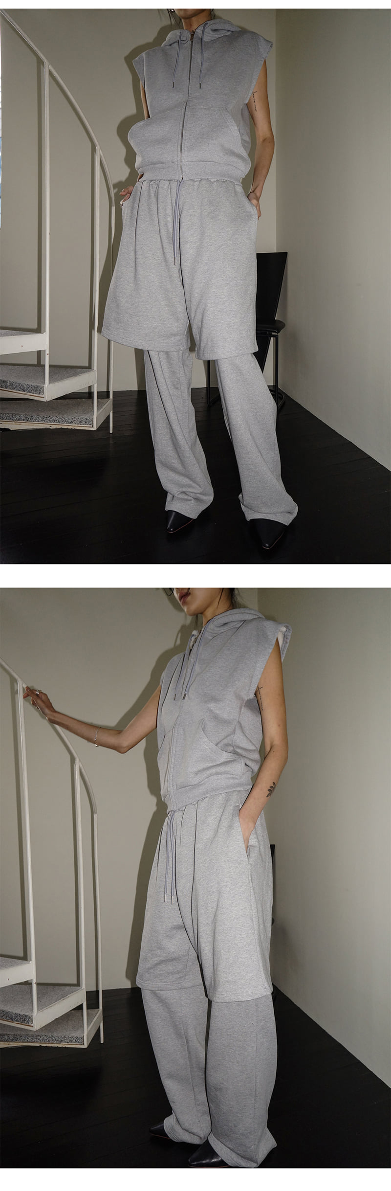 Project Wave - Korean Women Fashion - #momslook - Flying Sweat Hoodie Zip-Up - 4