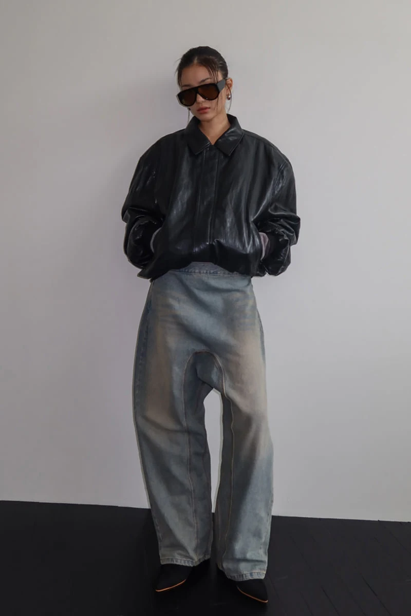 Project Wave - Korean Women Fashion - #womensfashion - Smoke Aging Jumper - 2