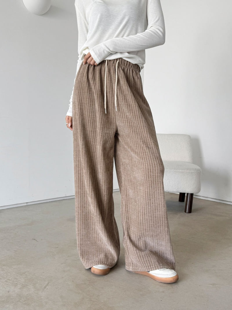 Queensmade - Korean Women Fashion - #momslook - Special Ribbed Pants - 2