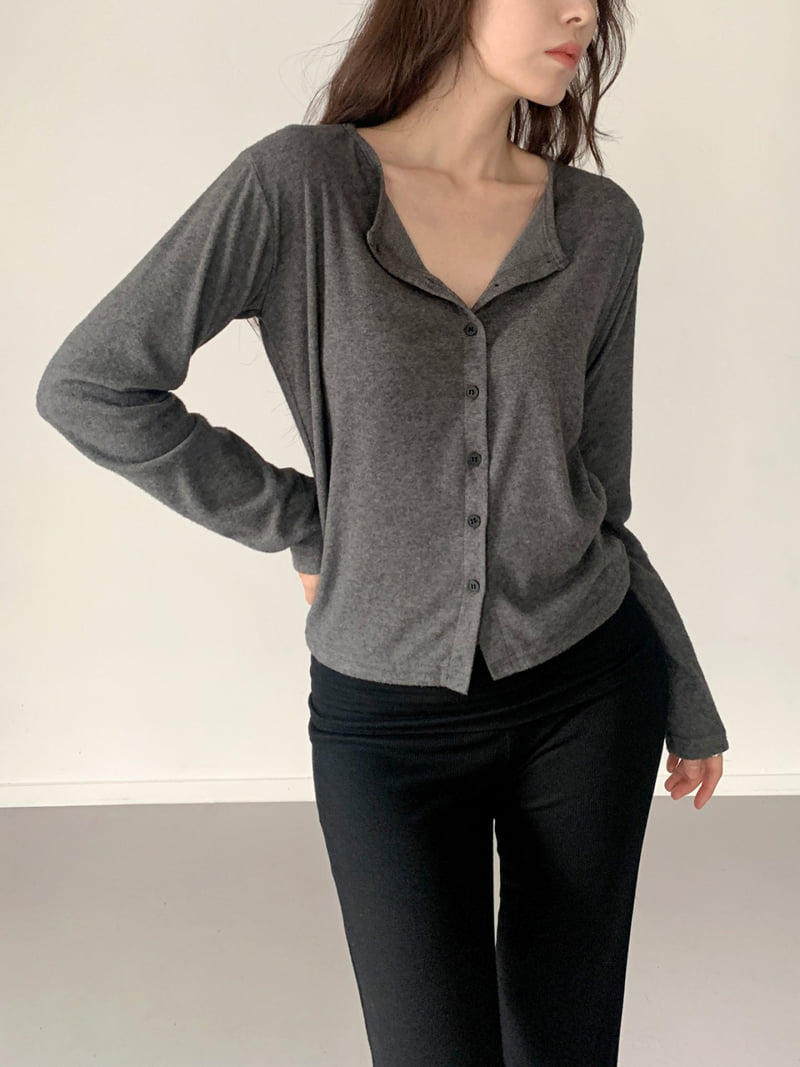 Queensmade - Korean Women Fashion - #momslook - Ale Fleece Cardigan - 3