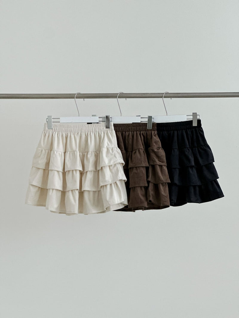 Queensmade - Korean Women Fashion - #momslook - Velvet Tiered Skirt - 12